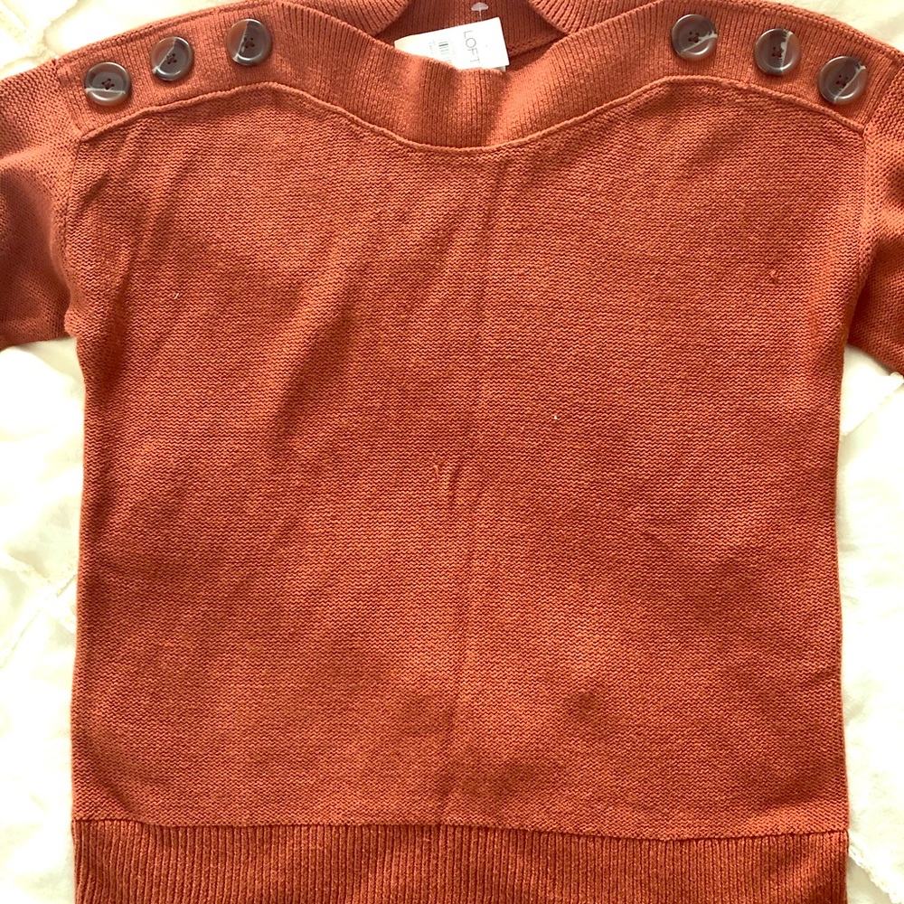 Orange/rust boatneck sweater